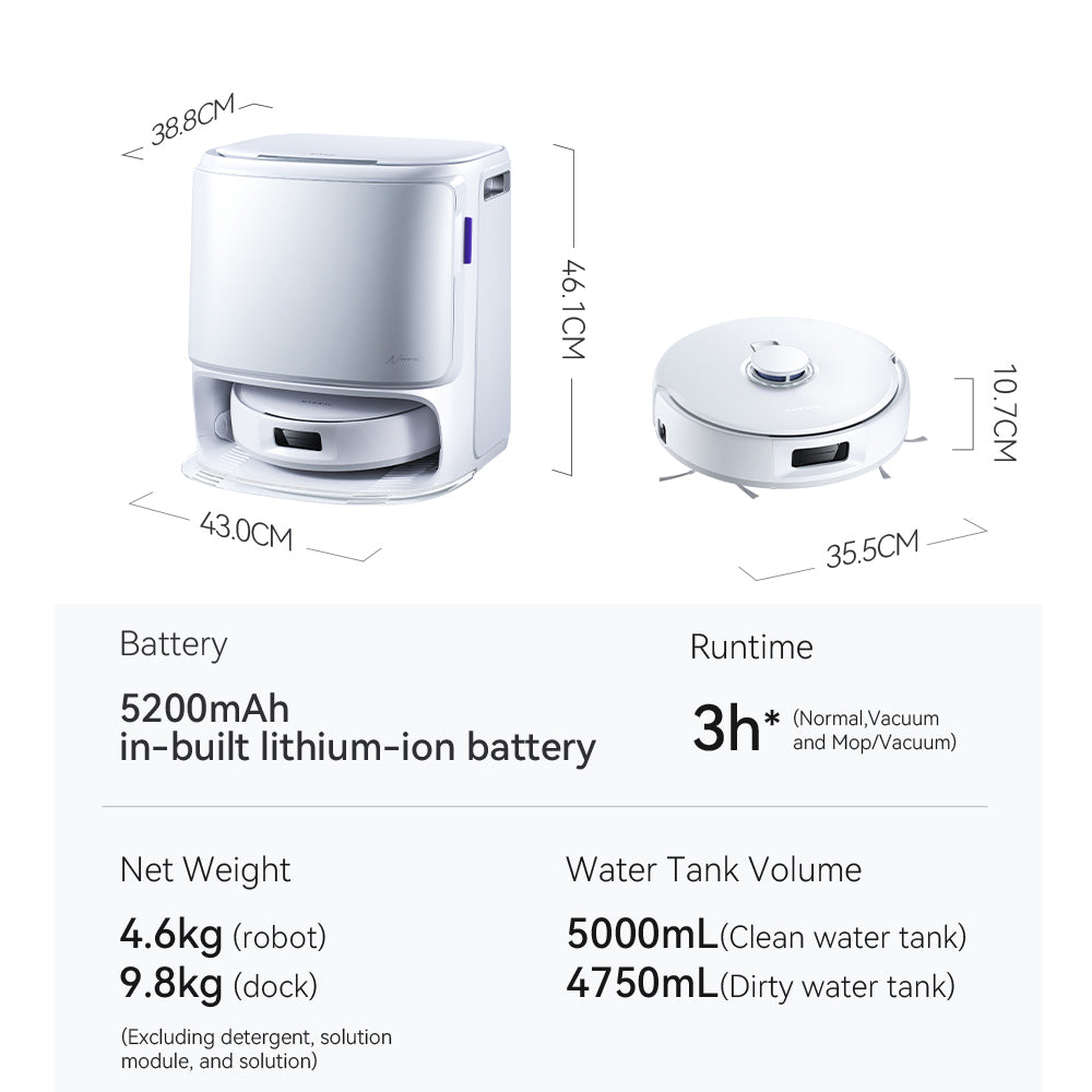 【New】【Order now just $1399!】Narwal Freo Z10 Floor robot vacuum cleaner mop | Dual Tangle-free System | 15000PA | MopExtend and EdgeSwing