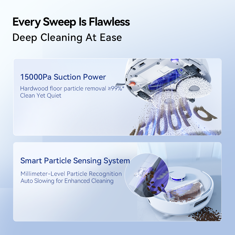 【New】【Order now just $1399!】Narwal Freo Z10 Floor robot vacuum cleaner mop | Dual Tangle-free System | 15000PA | MopExtend and EdgeSwing