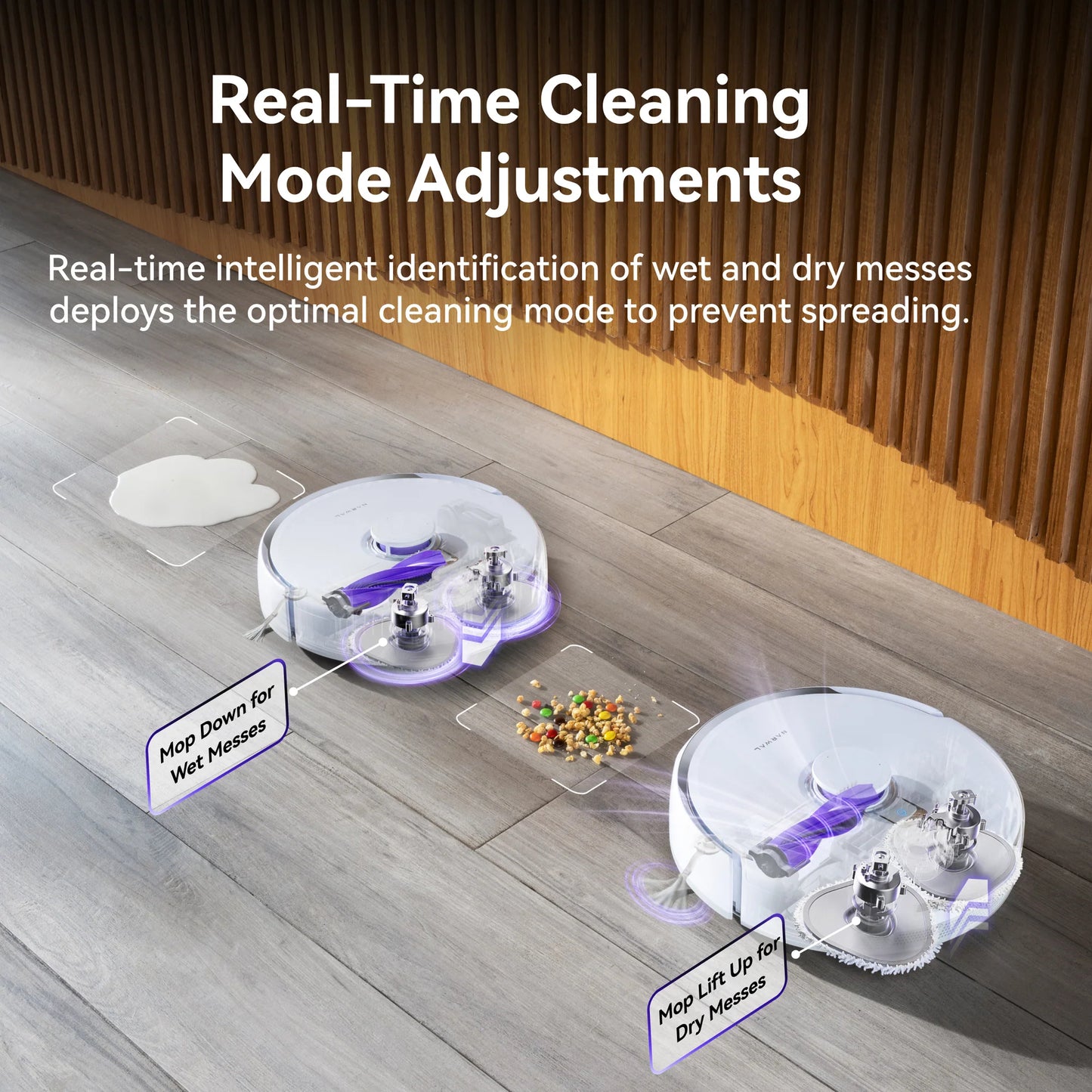 Narwal Freo Z Ultra vacuum cleaner with cleaning mode adjustments