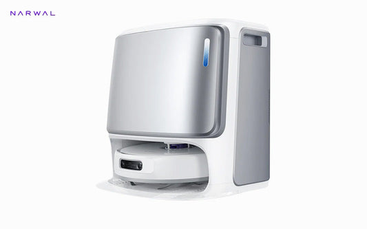 Narwal Freo robot vacuum cleaner and self-cleaning station