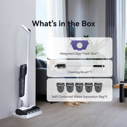 【Pre-order: Ships in 30 days】Narwal S30 cordless Wet and Dry Vacuum Cleaner handheld electric mop Effortless Maneuver | Tangle-Free | Auto Solution Dispensing | 20000Pa strong suction | 180° Flat | 55min Run Time | Self Cleaning&dry