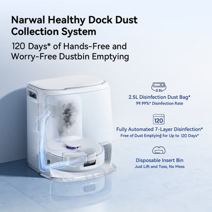 【New】【Order now just $1399!】Narwal  Freo Z10 Floor robot vacuum cleaner mop | Dual Tangle-free System | 15000PA |  MopExtend and EdgeSwing