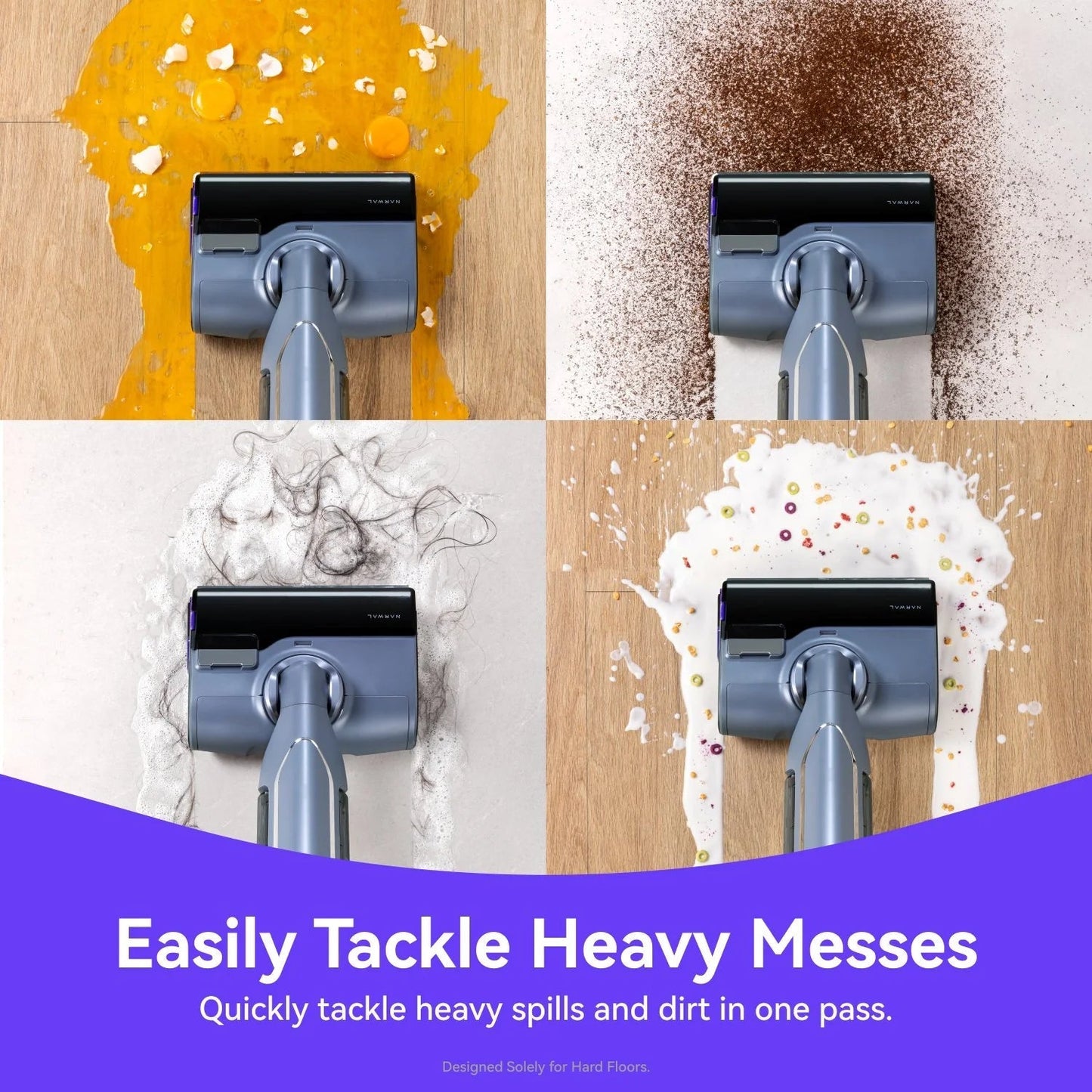 Narwal S20 Pro Wet and Dry Vacuum Cleaner cordless handheld electric mop Effortless Maneuver | Tangle-Free | Auto Solution Dispensing | 20000Pa strong suction | 180° Flat | 60min Run Time | Self Cleaning&dry