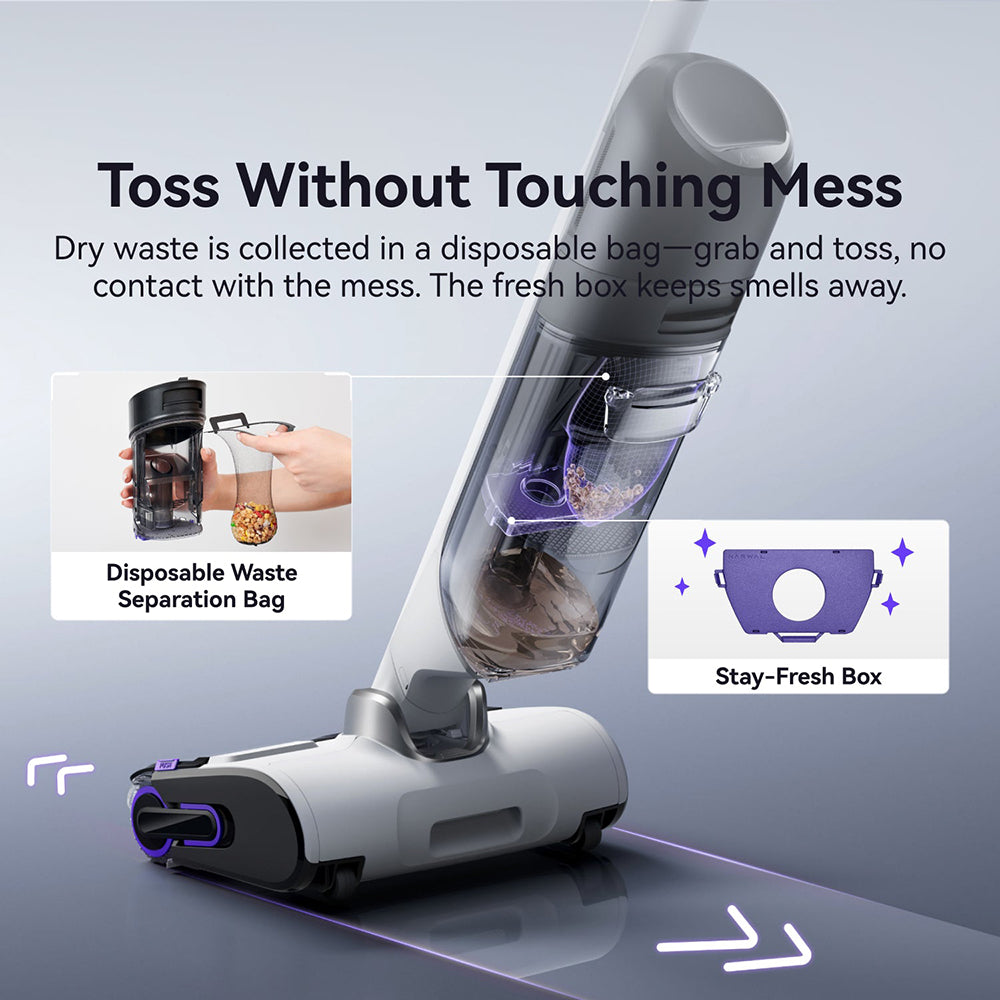 【Pre-order: Ships in 30 days】Narwal S30 cordless Wet and Dry Vacuum Cleaner handheld electric mop Effortless Maneuver | Tangle-Free | Auto Solution Dispensing | 20000Pa strong suction | 180° Flat | 55min Run Time | Self Cleaning&dry
