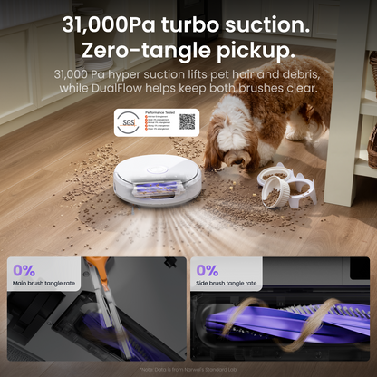 【New Arrival Pre-order】 Narwal Freo 20 Robot Vacuum Cleaner | FlowWash Mopping System |  Real-time self-cleaning | 31000Pa Suction Power | Dual Tangle-Free System | EdgeReach Mop Extension | Auto Mop Cleaning&Drying