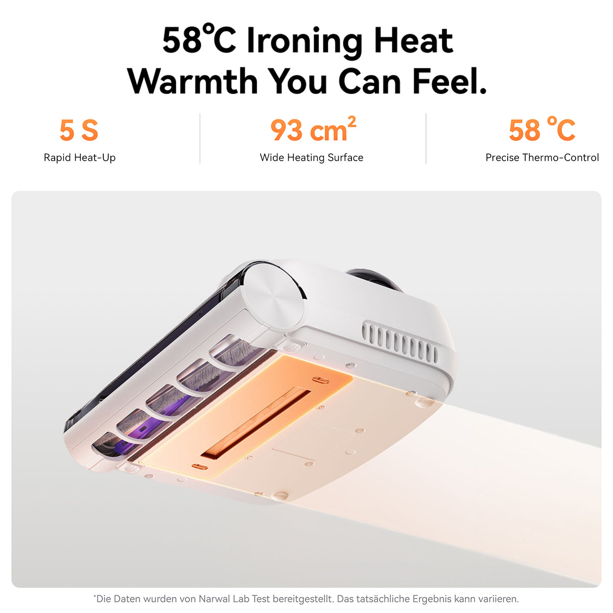 Narwal U50 Handheld Dust Mite Vacuum | 58°C Iron-Heating | 65,000 RPM Tapping | 99.99% Mite Removal | Bed Vacuum Cleaner