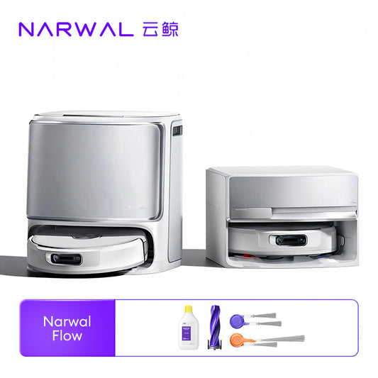 Narwal Flow Robot Vacuum Cleaner | FlowWash Mopping System |  Real-time self-cleaning | 22000Pa Suction Power | Dual Tangle-Free System | EdgeReach Mop Extension | Auto Mop Cleaning&Drying